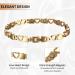 BioMag Heart-Shaped Magnetic Bracelet for Women - Titanium Steel - Strong Magnets - Gold Color - Buy Online on GoSupps.com