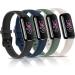 Amzpas  Soft Silicone Wristband Replacement Strap for Fitbit Luxe Bands - 4 Pack - Black & Starlight & Abyss Blue & Avocado Green