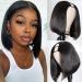 U Part Bob Wigs Short Straight Human Hair Wig for Black Women Brazilian Straight Bob Wigs 150% Density Natural Color Clip in U Part Wigs Supernova Hair (8 Inch) 8 Inch U-Part wig