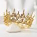 SWEETV Royal Queen Crown Wedding Tiara in Gold - Rhinestone Tiaras for Bride & Women, Costume Headpiece for Cosplay Party Celebration - Buy Online on GoSupps.com