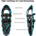 HRKING Lightweight Terrain Showshoes Set with Trekking Poles and Carrying Tote Bag - 25 Inches (120-180lbs) - For Women, Men, and Kids - Gold/Pink Red/Blue Blue - Buy Online on GoSupps.com