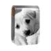 Travel Lipstick Organizer Case Lipstick Case Portable Makeup Bag With Mirror Dog White Puppy V757h3vbzp