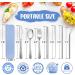 E-far 9-Piece Portable Utensils Set with Case - Metal Camping Cutlery Flatware Set for Travel - Blue - Buy Online on GoSupps.com