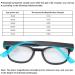 Brrnoo Anti Blue Light Glasses - Stylish Unisex Reading Glasses with Free Case (Black Blue) - Shop Internationally! - Buy Online on GoSupps.com