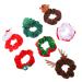 Lurrose 7Pcs Christmas Scrunchies Elastic Plush Pferdeschwanzer Santa Snowman Reindeer Hairband Christmas Elegant Hair Risely Christmas Bomeline Hair Bands For Women