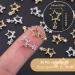 Lusofie 30Pcs 3D Star Rhinestone Nail Charms - Silver & Gold Alloy Star Gems for Nail Designs - DIY Nail Accessories - Buy Online on GoSupps.com
