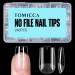 Tomicca 240 pieces of artificial nail tips short square gel tips for gelnail nail tips wrong nail half matt tips for nails full cover nail tips for nail studios and diy nail art - 15 sizes square short 240