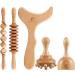 Complete Maderotherapy Set 5 in 1: Full Body Massage Lymphatic Drainage Anti-Cellulite Tools for Back & Legs - Buy Online on GoSupps.com