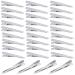 AvoDovA 100pcs Metal Crocodile Clips Hair 45mm/1.7inch Alligator Hair Clips Silver Styling Hair Clips Single Prong Teeth DIY Non-slip Hair Barrette for Women Girls Hairdressing DIY Hair Bows Making