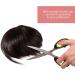 Brown Hair Clips Hair Extensions for Women Toupee Clip in Natural Brown Wig with Bangs Black Hair Extension Replacement for Thinning Hair Covering White Loss Hair Bald Real Hair Wigs - Buy Online on GoSupps.com