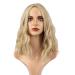 Short Gold Wavy Wig | Shoulder Length Synthetic Lace Front Wig for Women | Blonde 16in Cosplay Wigs - Buy Online on GoSupps.com