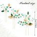 Lusofie 3Pcs Emerald Green Rhinestone Bridal Hair Pins | Gold Flower Leaves Wedding Hair Piece for Women Girls - Buy Online on GoSupps.com