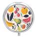 Pill Box Pill Case 3 Compartment Travel Pill Box Various Fruit Images Printing Small Pill Box Portable Medicine Pill Case Pill Organizer for Purse & Pocket for Travel Handbag (Round)
