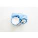Fair Trade Cotton Pad Dispenser Bag | Blue White Flowers | 100% Cotton Storage for Swabs & Pads | 12 x 14.5 cm | International Shipping - Buy Online on GoSupps.com
