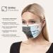 100pcs Disposable Face Masks Made in Germany | CE Certified | Triple Layer Filtration 99.78% | Elastic Earloops | White Dots Design | Adults Size 17.5cm x 9.5cm - Buy Online on GoSupps.com
