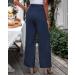 Vetinee High Waisted Wide Leg Dress Pants for Women - Navy Blue | Business Office Trousers with Pockets - Buy Online on GoSupps.com