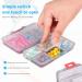 2 Pack Travel Pill Organizer - Portable Medication & Supplement Case - Moistureproof 7+8 Compartment Pill Box for Pocket or Purse (Large & Small Black - Buy Online on GoSupps.com