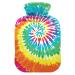 Tie Dye Hot Water Bottle with Cover Hot Water Bottles for Pain Relief Hot Water Bag Feet and Bed Warmer for Period Cramps 2L