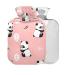 Cute Panda Hot Water Bottle with Cover 1L Small Hot Water Bag for Pain Relief Bed with Hand and Feet Without BAP Function
