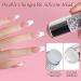 Silver French Tip Nail Stamp Double Sided Clear Art Stamper: Soft Silicone, Jelly with Scraper for Clear Stamping - Buy Online on GoSupps.com