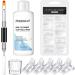 PEACECOLOR 60ML Slip Solution Cleanser Plus with Quick Building Nail Tips Transparent False Nail Fixed Clip Dual End Nail Brush Glass Cup Kit for Poly Nail Extension Nail Gel Kit DIY for Beginners color 195 - Buy Online on GoSupps.com