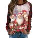 Women's Christmas Sweatshirts Cute Snowman Penguin Print O-Neck Raglan Top Shirt Pullover Comfy Warm Xmas Jumper Winter Long Sleeve Tops Loose Tunic Top Sweaters Beige M