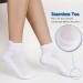 BampooPanPa 6 Pairs Bamboo Diabetic Circulatory Ankle Socks | Size 9-11 | Seamless Toe, Non-Binding, Cushioned | Men & Women | Black/White - Buy Online on GoSupps.com