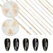 NICENEEDED 12 Strips Metal Nail Art Chains Silver Gold Nail Jewelry Chains with Box Alloy Nail Chains Punk Nail Charms Nail Ornaments Nail Jewels Nail Art Studs for Nail Salon