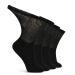 LIN Diabetic Socks for Men & Women Non-Binding Circulatory Extra Wide Top Socks Edema Neuropathy Lymphedema 4 6 12 Pairs Crew/Jet Black  4 Pairs  13-15