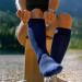 Silverline Compression Travel Socks for Men & Women - Supportive Knee Socks for Airplane - Size 38-40 - Blue - Buy Online on GoSupps.com