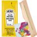 Heinz Mustard Single Serve Packets - 50 Count + 2 Wood Knives and a one of a kind sticker by PaLiSoL CREATiONS! | Convenient Individual Portions | Ideal for On-the-Go Picnics and Restaurants