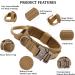 Tactical Dog Collar for Medium & Large Dogs - Adjustable Soft Padded Nylon with Control Handle & Robust Metal Buckle - Brown Color - Buy Online on GoSupps.com