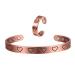 Heart Shape Copper Bracelets Rings Set Arthritis for Women- Arthritis Therapy Effective & Natural Relief for Joint Pain- Health Jewelry Gift for Women