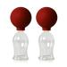 Lauschaer glass cupping glasses with ball 2 pieces 35mm for professional medicine fireless cupping cupping glass cupping jars