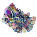 Beaupretty 1pc Crystal Cluster Adornment Titanium Coated Rock Titanium Coated Amethyst Desk Top Decor Natural Gemstone Specimen Bismuth Crystals Natural Cluster Aura Household Spirit Stone
