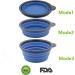 Piepea Collapsible Dog Bowl 2 Pack Travel Bowl Made of Food-Grade Silicone BPA-Free Portable Foldable Dog Cat Food Water Feeding Bowl Two Free Carabiners - Buy Online on GoSupps.com