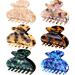 6 Pieces Tortoise Shell Hair Claw Clip for Women 2 Inch Hair Clip Tortoise Hair Medium Banana Claw Clips for Hair French Resin Clamp for Girls  Assorted Design
