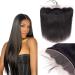 Frontal 13x4 Lace Straight HD Lace Frontal Transparent Lace Closure Human Hair Frontal Closure Pre Plucked with Natural Hairline Ear to Ear Natural Color Brazilian Hair for Women 14 Inch 14 Inch 13x4 Lace Closure