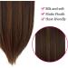 Halo Long Synthetic Hair Extensions Invisible Wire Headband 22 Inch Straight 4.4 Oz - Heat Resistant Fiber - No Clip - Dark Brown Mix Light Auburn - Buy Online on GoSupps.com