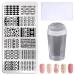 3-piece nail design stamping plate set with silicone stamp and scraper made of stainless steel nail art image templates set J15