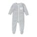 MORI Baby Boys and Girls Clever Sleepsuit - Unisex 2 Way Zipped Organic Pyjama - Comfortable Toddler Footed Nightwear 0-3 Months Blue Stripe - Two Way Zip