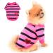 Paidful Striped dog shirt for small medium-sized dogs cat girls boys vest t-shirts with red heart breathable tank tops puppies chihuahua yorkie clothing pet summer go outdoors: back: 25cm/10 " breast: 38cm/15" Pink