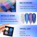 Afflano Multichrome Eyeshadow Palette - Purple Blue Metallic Makeup with Chameleon Sparkle Glitter - Highly Pigmented Holographic Shadows - Buy Online on GoSupps.com