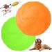 WELLXUNK Pet Frisbee 2 Pieces Flying Disc Dog Toy Rubber Flying Disc Dog Flying Disc Toy for Outdoor Interactive Fun Perfect for Dog Training Throw Catch & Play (M)