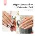 Beetles Poly Nail Extension Gel Kit - 6 Colors Quick Building Nail Enhancement DIY Nail Art Manicure Gift - Clear Pink Nude Grey Glitter - Buy Online on GoSupps.com