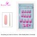 Buy False Nails Bling Art Magenta Gel Ombre | 24 Medium Oval Artificial Nails with Glue - International Shipping - Buy Online on GoSupps.com
