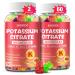 SUOOCH 2 Pack Potassium Citrate Gummies 120 Count 1200mg Potassium Supplement Potassium Gummies for Women & Men Chewable Potassium Magnesium Zinc Supplement Support Leg Cramps & Muscle Health