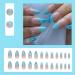 Buy IMSOHOT Almond Press on Nails - Medium Blue Glitter Gradient False Nails with Rhinestones - 24pcs Glossy Acrylic Nail Designs for Women - Buy Online on GoSupps.com