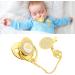 Alomejor Baby Pacifier - Curved Design 26 Letters Safe Materials Healthy Bling with Clips for 6-18 Months Golden Color - Buy Online on GoSupps.com