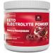 Hydromins Keto Electrolyte Powder - Hydration Supplement Drink Mix - Boost Energy and Beat Leg Cramps - Vegan and Keto Friendly - No Sugar | Cherry and Pomegranate Flavor - 50 Servings